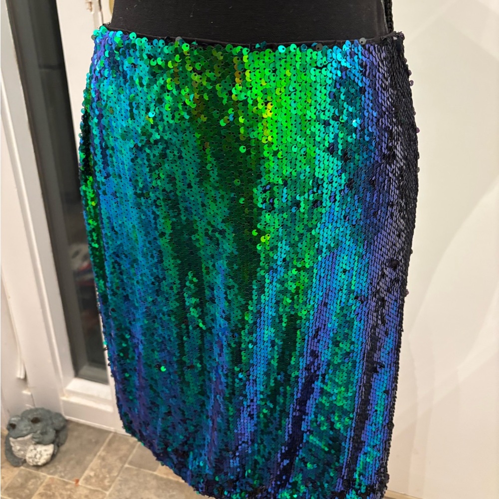 Forever 21 Shimmering Green Sequin Mini Skirt